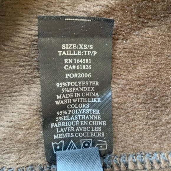 Just Cozy Fleece Lined Black & White HibiscFloral Patterned Leggings - Picture 4 of 4